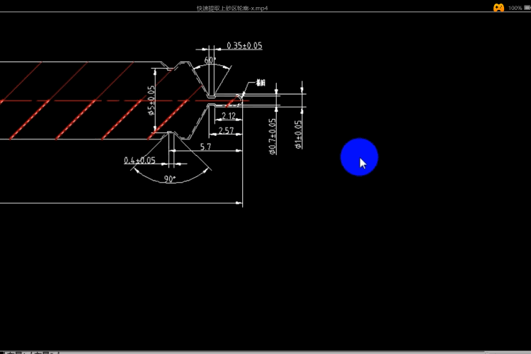一键提取上砂区轮廓，自动过滤标注、公差、标识线