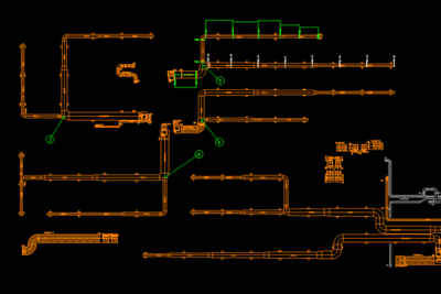根据不同机电管线图自动生成等分间距段线