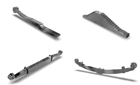 图. Olgun公司应用中望3D设计生产的各种车辆板簧零件